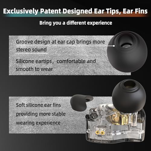 Image of CCZ DC01 Pro USB C Headphones Wired Type-C in Ear Monitor Headphone, Professional USB C Wired Earbuds Super Bass Gaming IEMS with 1DD Patent Ear fin Ear tips for Singer Musician (Black, USBC-With Mic)