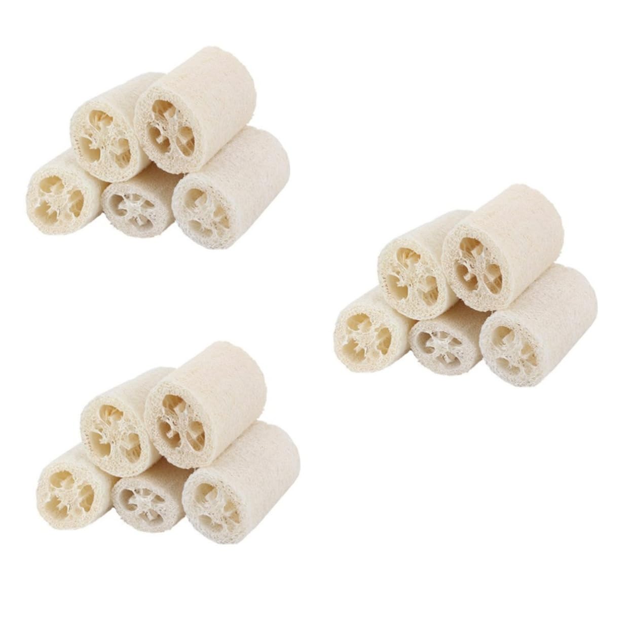 FRCOLOR 3 Sets Großer Natürlicher Luffa-schwamm Für Bad Und Dusche Peeling-körperwäscher Weiche Luffa-schwammborsten Tragbar 5 Stück * 3