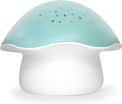 Pabobo by Angelcare - Night Projector - Musical Star - Mushroom - Nomadic Sleep - Night Light - Baby and Children - Lullaby or White Noise - Cry Sensor Optional - Timer - Blue