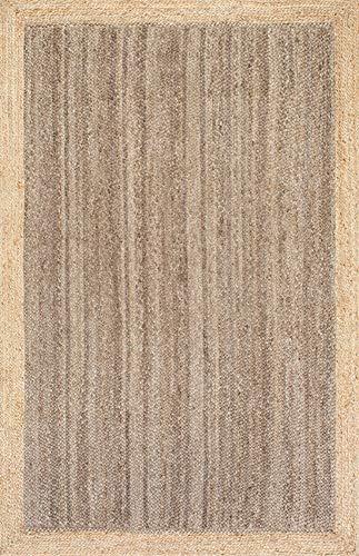 nuLOOM Eleonora Hand Woven Jute Area Rug, 3' x 5', Grey