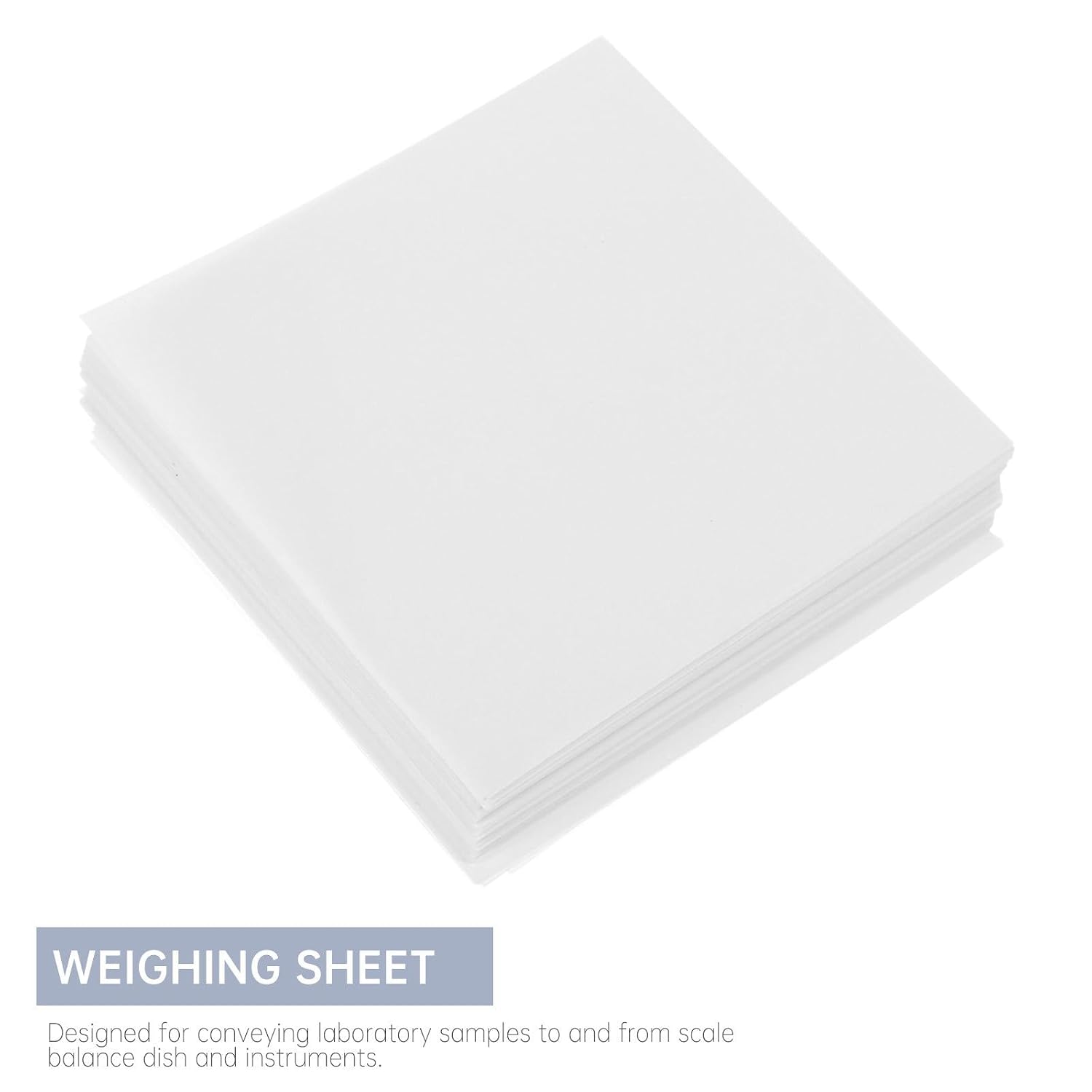 500 Sheets Non-Stick Laboratory Weighing Paper Pads 120x120mm Square Balance Sheets for Scale Measurement and Sample Transfer