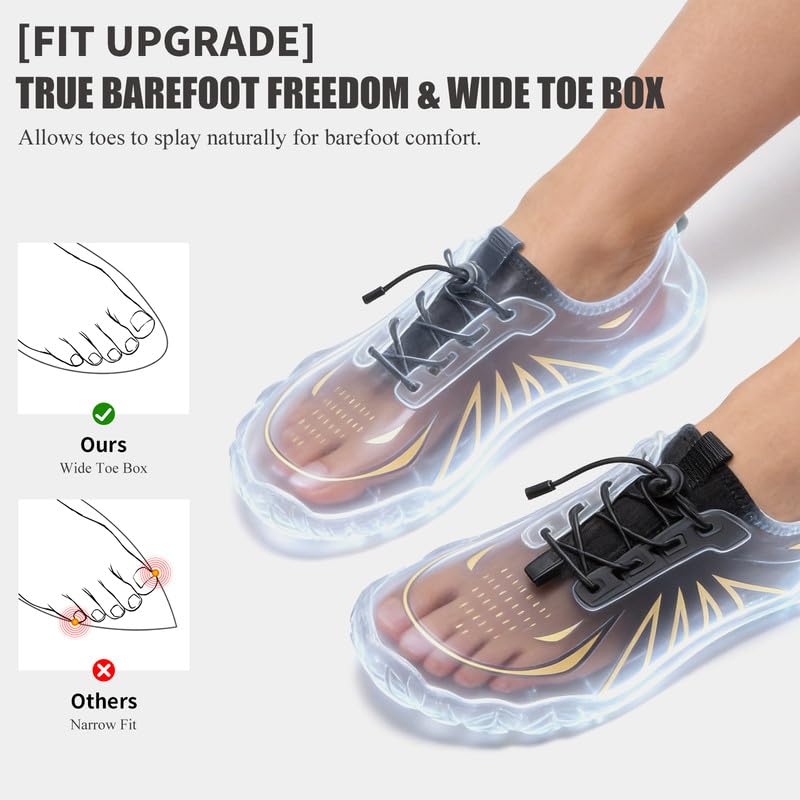 Image of Water Shoes Men Women Barefoot Shoes Outdoor for Beach Aqua Swim Pool River Water Quick Dry Boating Fishing Diving Surfing with Yoga Aerobics