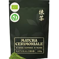NaturaleBio Tè Verde Matcha Biologico in Polvere. Grado Cerimoniale A