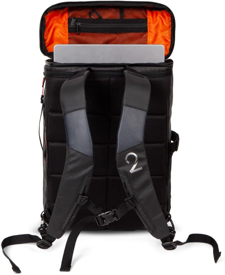 Two Wheel Gear - Spin Messenger Backpack (24 L) - Weatherproof 16" Padded Laptop Bag for Commuting, Work, Travel - Recycled Ripstop - Black