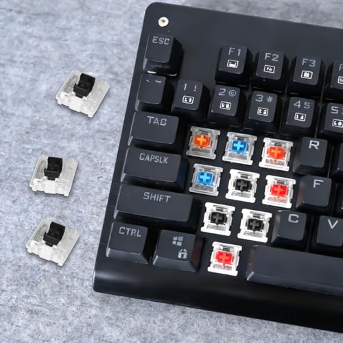 Commutateurs mécaniques noirs Outemu profil bas pour réparer un clavier hotswap - 5