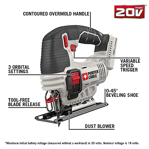 Porter-Cable 20V Max Power Tool Combo Kit, 6-Tool Cordless Power Tool Set With 2 Batteries And Charger (Pcck619L8) #TOP7