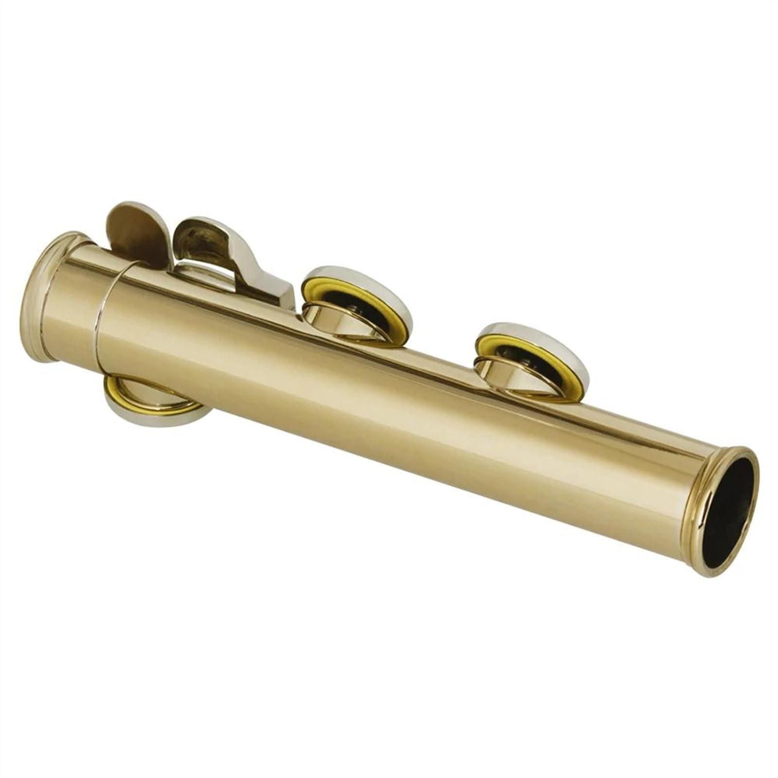 Flauto A 16 Fori Chiusi. Chiave C. Flauto Traverso Da Concerto In Cupronichel, Chiave Argentata, Con Chiave E Flauto Traverso per Principiante