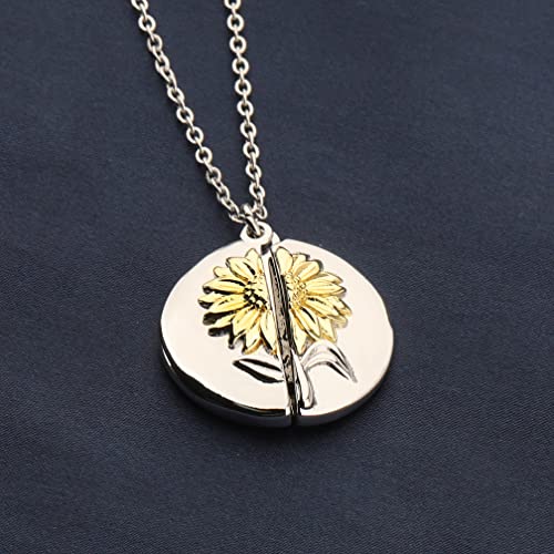 Sunflower Necklace Cow Lover Owner Gift Just a Who Loves Cows Jewelry Cowgirl Farming Farmer Gift4