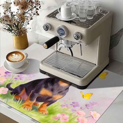 Image of HOMETITUTE Spring Stove Top Cover 28x20 Dachshund Meadow Heat Resistant