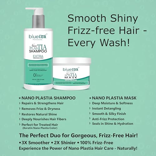 Image of Nano plastia shampoo and conditioner | Sulphate & Paraben Free | Smoothens, Repairs, Adds Shine | Salon Quality Hair Care | Deep Nourishment for Damaged Hair (300ml)