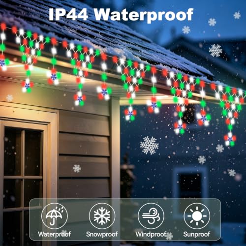 Christmas Lights Outdoor, 218 LED Christmas String Lights, 13.8ft Outdoor... - Image 3