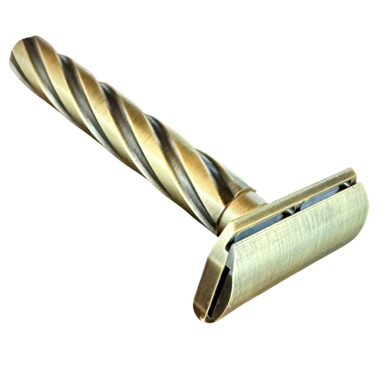 Parker Flight 3-Piece Heavyweight Double Edge Safety Razor, 5 Blades | All Brass Three-Piece Construction Delivers Durable Balance & Straight Forward Blade Changes-image-16