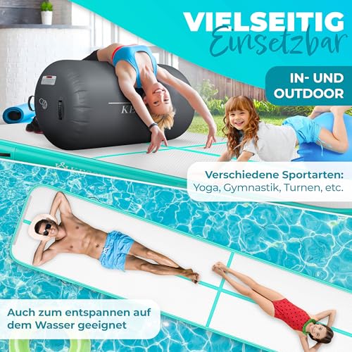 KESSER® Turnmatte Aufblasbar Airtrack 300x100x10 (Türkis) - 6