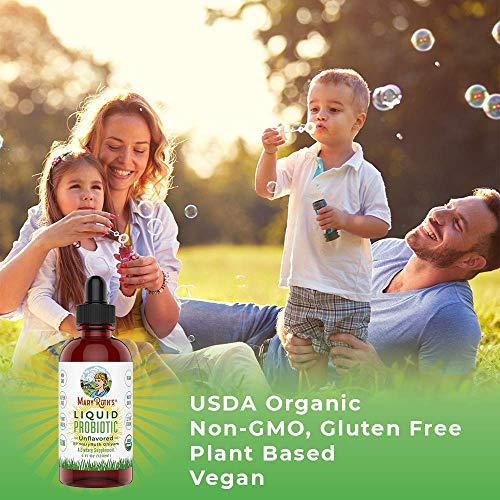 Liquid Multivitamin Raspberry & Liquid Probiotic 4Oz Bundle By Maryruth’s | Vegan Vitamin A, B, C, D3, E & Amino Acids | Immune, Digestion, Focus & Energy Support | Gut Health Supplement. #TOP6