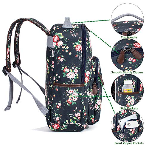 Image of Leaper Floral Waterproof Backpack Travel Bag bags Satchel Daypack