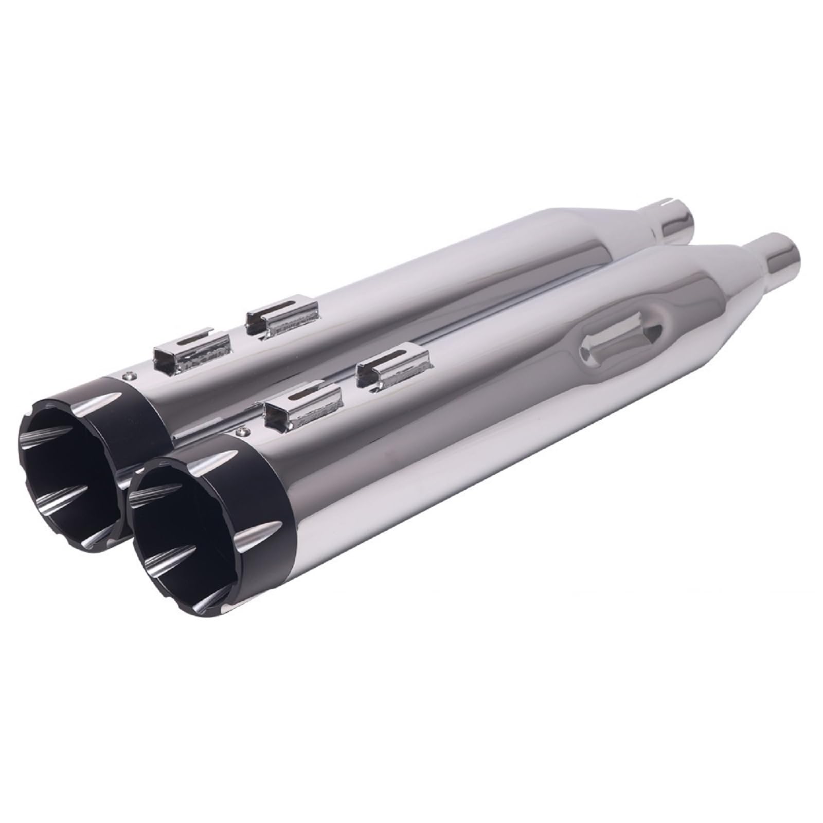 Handmo 4.5" Slip On Mufflers for Harley Touring Models 1995-2016,Fit Street Glide, Road King, Road Glide, Electra Glide (25CB)