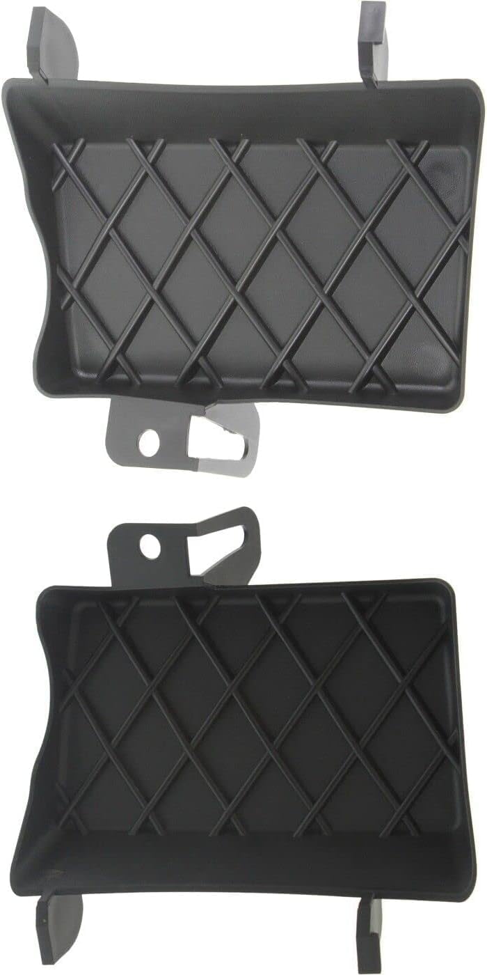 DAT AUTO PARTS Front Driver and Passenger Side Tow Hook Cover Pair Fits 2011-2013 Jeep Grand Cherokee SUV Models, Black Textured Plastic, Replaces CH1029100 CH1029101 1SJ41RXFAB 1SJ40RXFAB