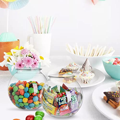 Okllen 12 Pack Plastic Ivy Bowls, 16 Oz Round Fish Bowl Unbreakable Vases Bowls For Home Decor, Kids Carnival Games, Candy, Party Favors, Centerpiece, Bpa Free, Clear #TOP4