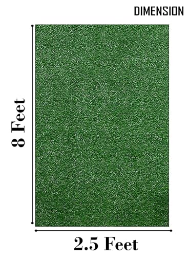 Image of Yellow Weaves 35 mm High Density Artificial Grass Carpet for Balcony, Lawn (2.5 x 8 Feet, Natural Green)
