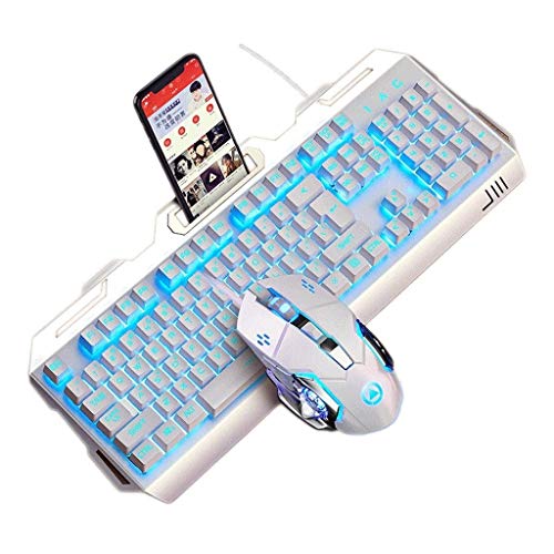 Clavier mécanique filaire avec souris et casque rétro-éclairé ensemble de jeu esports