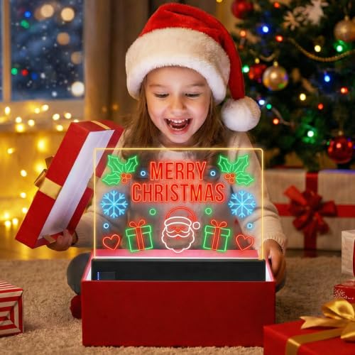 16" LED Note Board with 8 Dry Erase Markers for 5-12 Year Old Girl Gifts | LED Drawing Board for Kids Toys, 13"x10" Rechargeable Light Up Doodle Tablet for Birthday Christmas Decor(8 Light Effects) - image 7