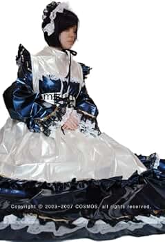 Amazon.co.jp: オリジナルメイド服 光沢エナメルコスプレ衣装