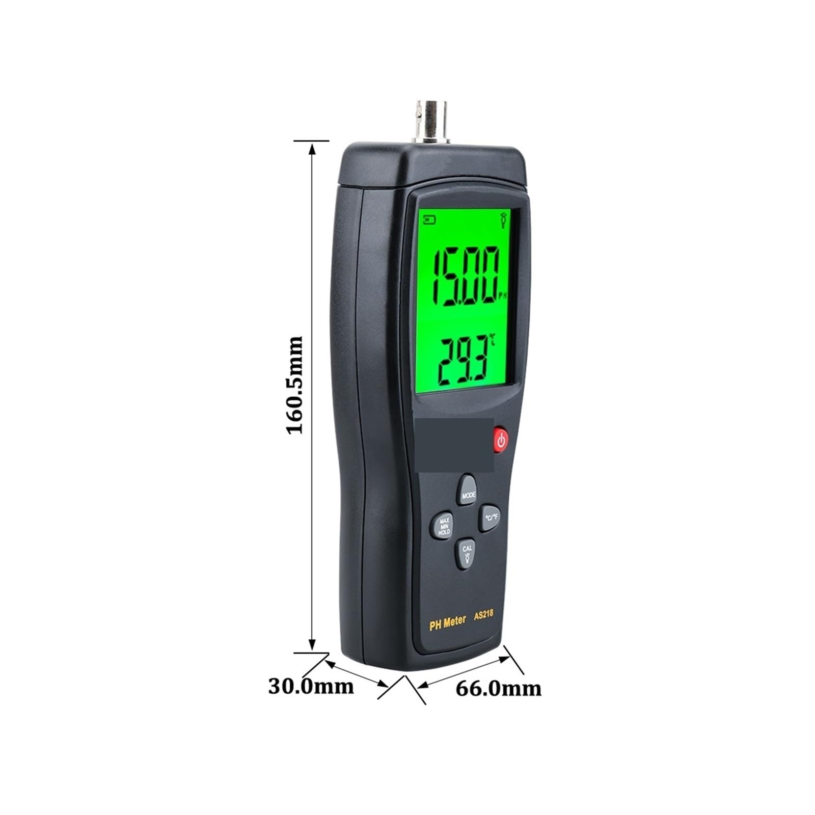 Feuchtigkeitsmesser, Digitales PH-Meter, Bereich 0,00 ~ 14, pH, Boden-PH-Tester, Aquarium-Poolwasser, Flüssigkeits-PH-Säuremessgerät, LCD-, AS218 für Garten, Bauernhof