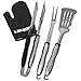 Cuisinart CGS-134BL Grilling Tool Set with Grill Glove, Black (3-Piece)
