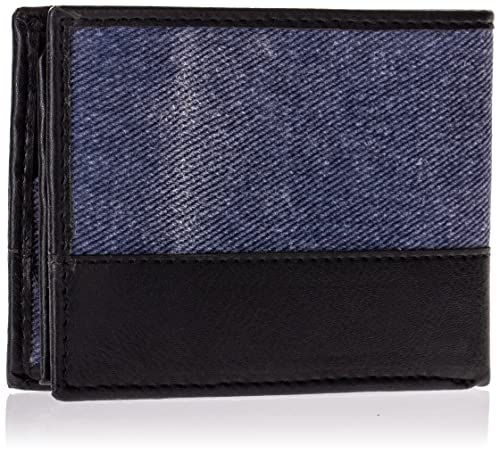 Skechers Men's Slimfold Canvas Vegan Leather RFID Wallet, Blue Patch, One Size3