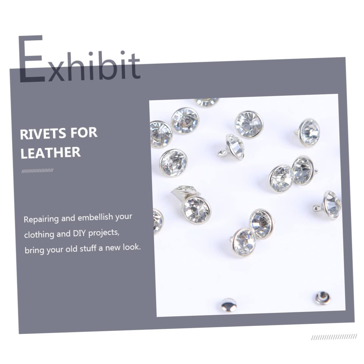 NUOBESTY 600sätze Dekorative Nieten Für Und Strass- Nieten Für Taschen Kleidung Und Accessoires Langlebige Metallnieten Für Kreative Bastelprojekte