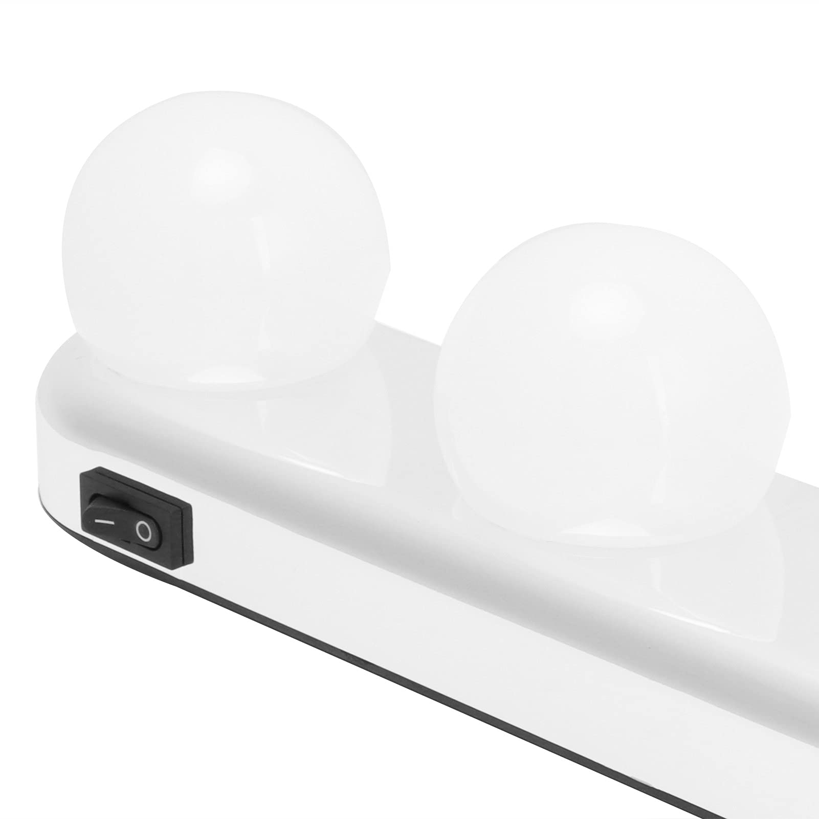 Yosoo Health Gear Kit de Luces LED para Espejo, 4 Bombillas Regulables, Tira de Iluminación Flexible, Luz Diurna para Tocador de Maquillaje y Baño