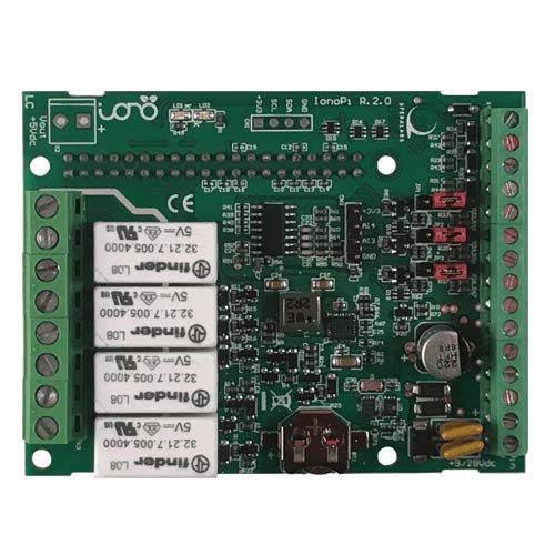 Sfera Labs Iono Pi Pi4B 4Gb - Raspberry Pi I/O Module - Din-Rail Case, 4 Relays, Analog/Digital Inputs, Oc Outputs, Ttl I/O, Wiegand, 1-Wire, Real Time Clock (Rtc), Secure Element Chip #TOP1