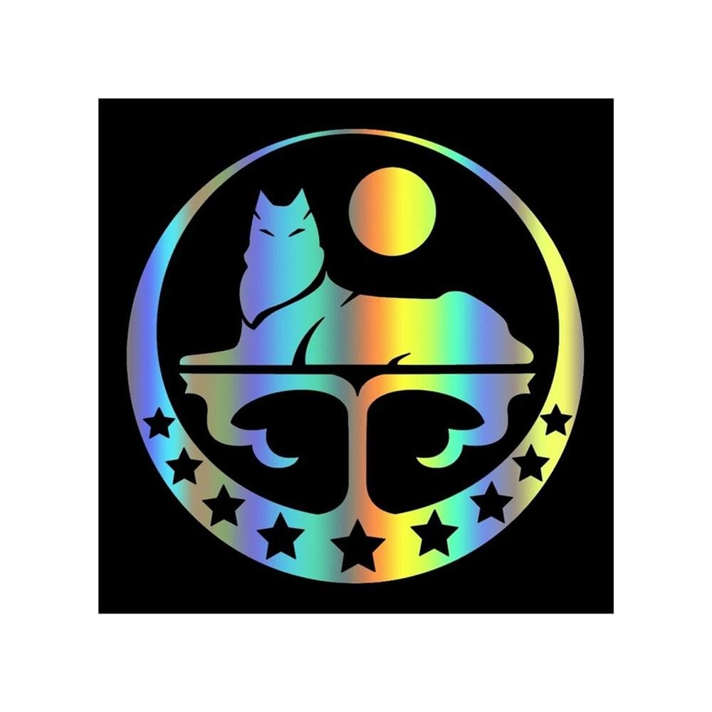 Auto Accessory 15 * 15cm Chechen Wolf Car Sticker Vinyl Decal Car Auto Stickers for Car Bumper Window Car Decorations(Laser)