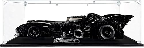 SONGLECTION Vitrina acrílica compatible con Lego 1989 Batmobile 76139 caja de exhibición a prueba de polvo solo caja