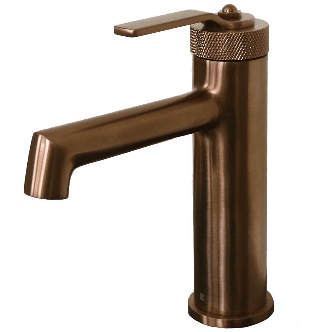 Essebagno Molette mitigeur lavabo bas cuivre brossé