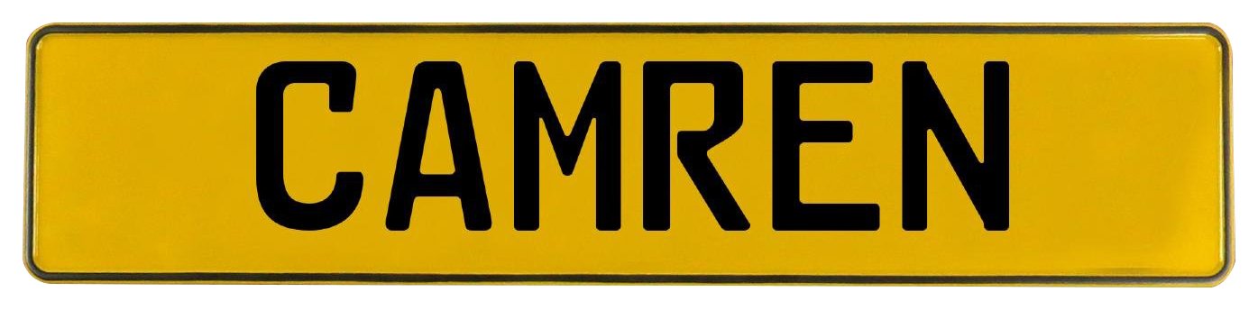 Vintage Parts 614832 Wall Art (Yellow Stamped Aluminum Street Sign Mancave Camren)