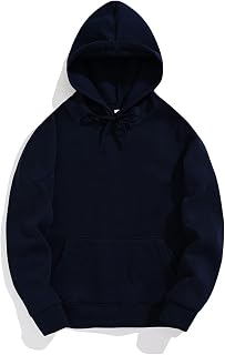 Hasagimol Men's Hooded Jacket Slim Fit Sweatshirt Autumn Long Sleeve with Kanga Pocket Sporty Hooded Pullover Colour Matching Hoodie Sweatshirt Modern Hooded Sweat