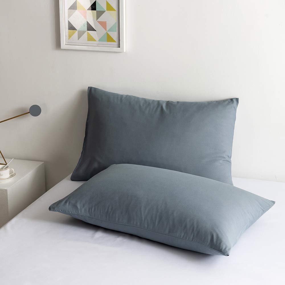 Good Nite Pillowcase 2 Pack 100% Polyester Pillow Case Set for Hair and Skin Soft and Breathable Machine Washable Set of 2 Bedroom Pillow Cover 50 x 75cm (Grey)