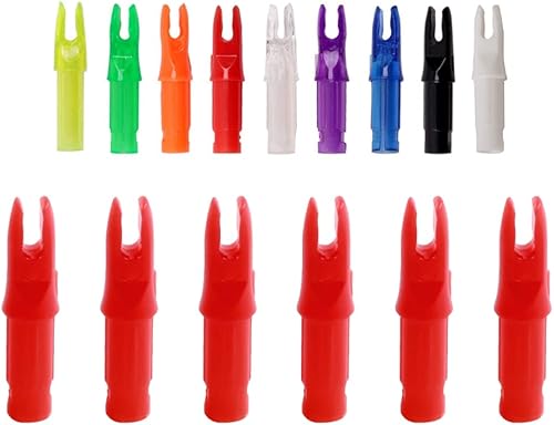 Miniatura 21 de SOPOGER 50 paquetes de flechas de tiro con arco – Insertos de flecha para flechas de carbono 0.244/0.244 in de plástico para bricolaje caza tiro