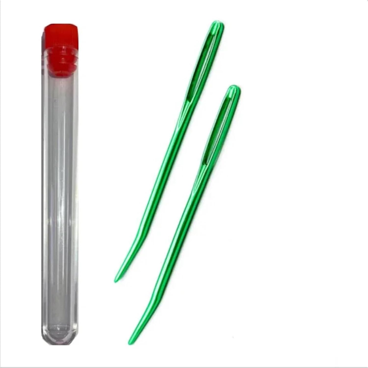 Large Eye Plastic Needles 10SET Bent Tip Tapestry Needles Yarn Knitting Weaving Big Eye Curve Needle Crochet DIY Sewing Accessories(Mix)