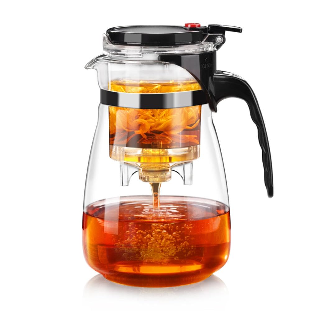 ZMQJEQANBG Tea Set,Tea Infuser for Loose Leaf Tea,Tea Sets for Adults,Kettle Teapot,Tea Steeper for Loose Tea,Tea Maker,Glass Tea Kettle,Tea Pitcher,Glass,Tea Infuser Teapot