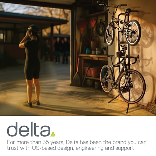 Delta Cycle DeltaGravity Connect 2 Bike Storage Rack - Gravity Fully Adjustable Bike Storage Garage For Road, MTB, and Hybrid Bicycles - Vertical Bike Rack Holds Up To 200 lbs by Delta - Image 7
