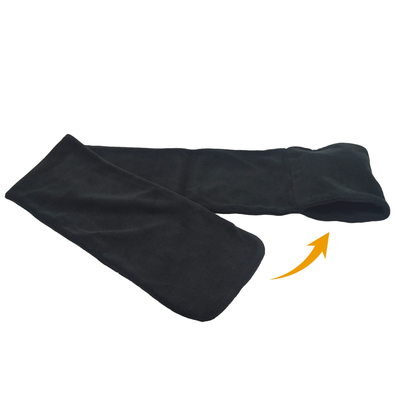 Bufanda para hombre y mujer, para invierno, clima frío, bufanda de cuello de uso rápido, Negro - 7