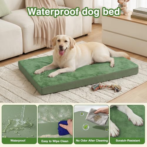 Image of Waterproof Extra Large Dog Bed Washable Outdoor Orthopedic XL Crate Pad 42 inch
