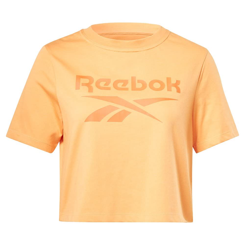 Reebok Women's Identity Crop T-Shirt Peach Fuzz XS