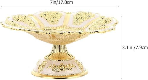 Miniatura 3 de UPKOCH Frutero con patas de aleación dorada, 7 x 7 x 3.1 pulgadas, bandeja decorativa de pedestal para el hogar, restaurante, fiesta, aperitivos,