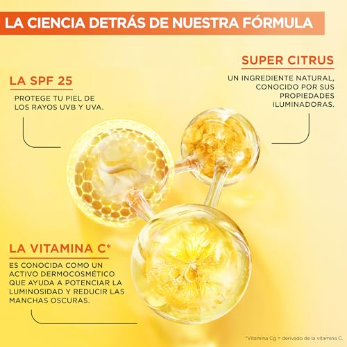 Miniatura 4 de Garnier, Sérum Facial Iluminador Y Anti Manchas 2 En 1, Con 20 Vitamina C Y Spf25, No Graso, Clínicamente Probado, 50 Ml