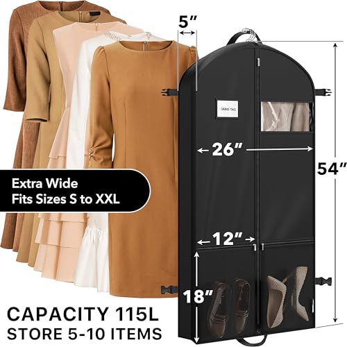 image for Simple Houseware 54'' Travel Garment Bag with Pockets for Suits, Dress