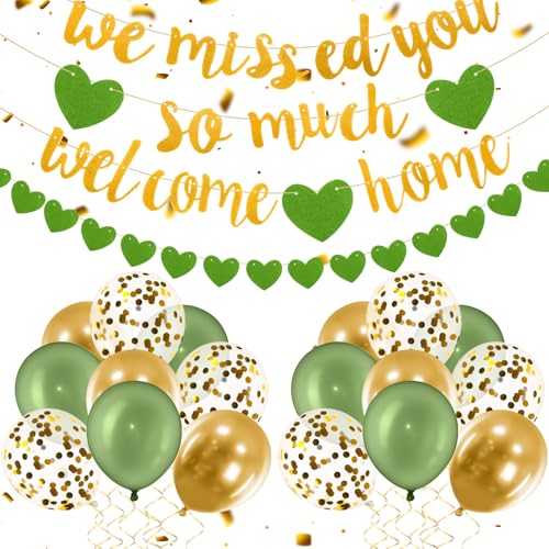 Fanfanwin Green Gold Welcome Home Decorations