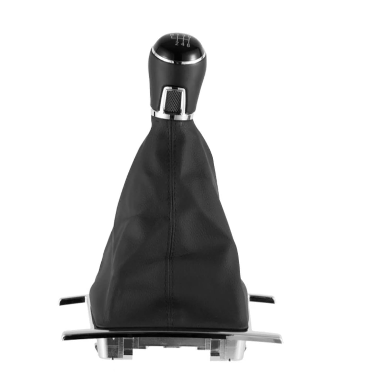 Kunyos 6 Speed Leather Gear Stick Knob For Vw Amarok 2010-2022 Black Stylish